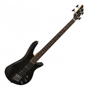 Stagg SBF−40  3/4 Size Fusion Bass Guitar in Satin Black 